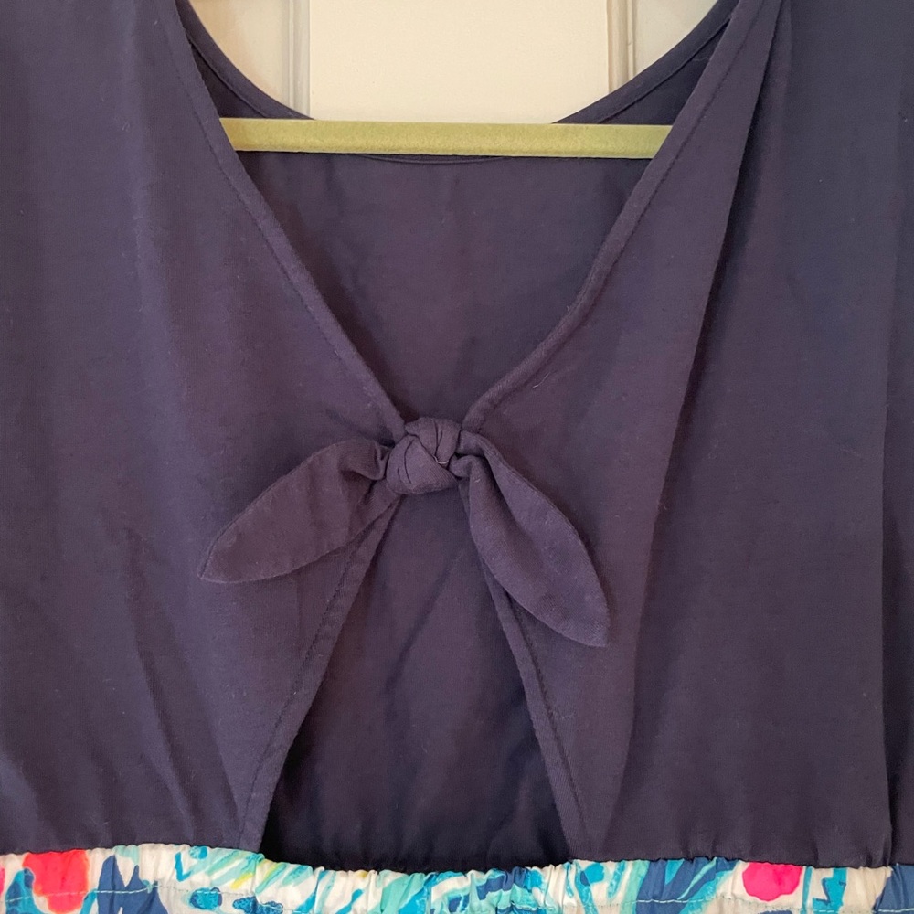 Lilly Pulitzer Navy and Floral Kids Dress - Picture 3 of 3